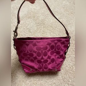 Hot pink mini coach purse